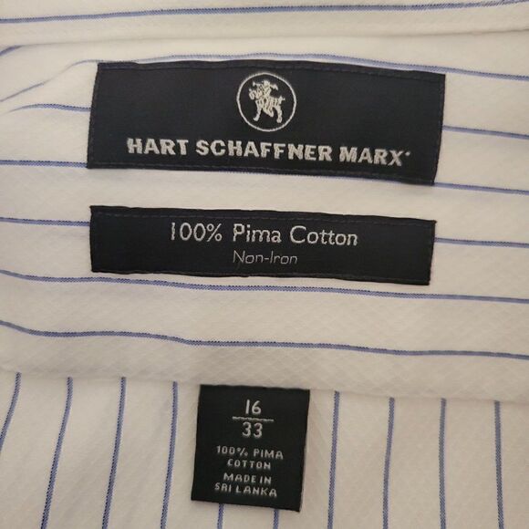 Hart Schaffner Marx Non Iron Dress Shirt (Size 16/33) - Picture 7 of 8